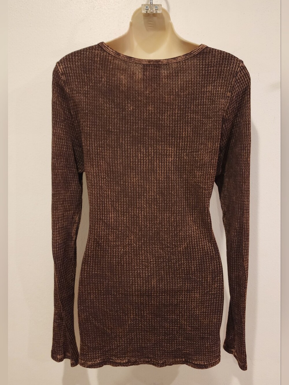 Brown Studded Skull Graphic Long-Sleeve Top - Picture 2 of 6